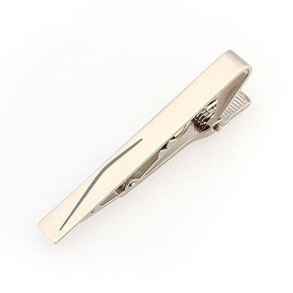 Silver Stoke of the Pen Sketch Mens Tie Clip Tie Bar Silver Tone Very Cool Comes with Gift Box Image 2