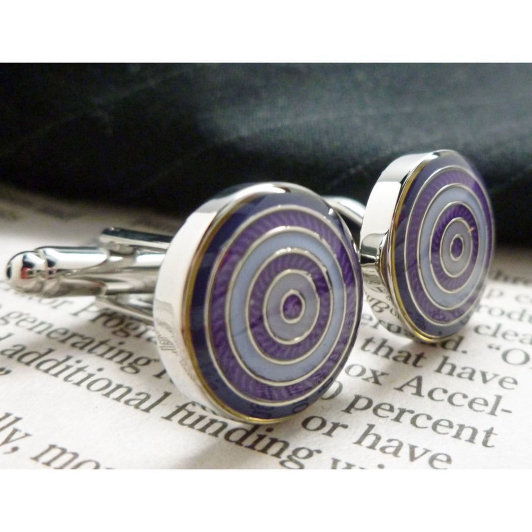 Purple Haze Target Cufflinks Cuff Links Image 1