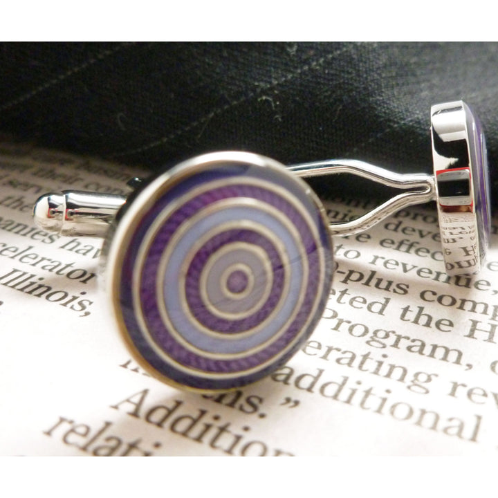 Purple Haze Target Cufflinks Cuff Links Image 2