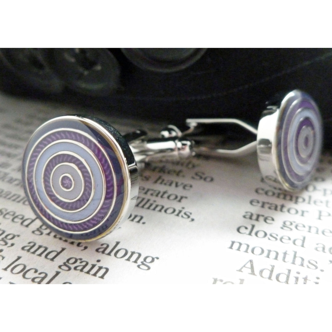 Purple Haze Target Cufflinks Cuff Links Image 3