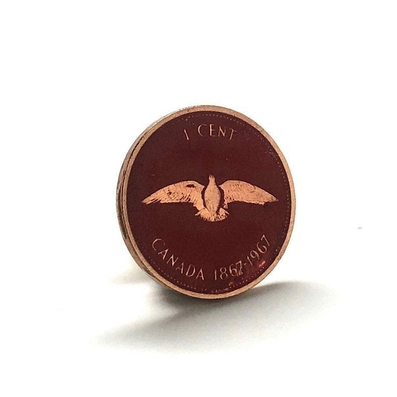 Birth Year Enamel Pin Canada Penny Lapel Pin Hand Painted Canadian Enamel Coin Pride Lucky 100 Celebration Tie Tack Image 2