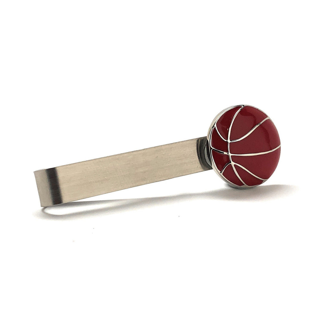 Basketball Tie Bar 2 Different Styles to Choose From Tie Tack Basket Ball Court B-Ball Tie Clip Image 4