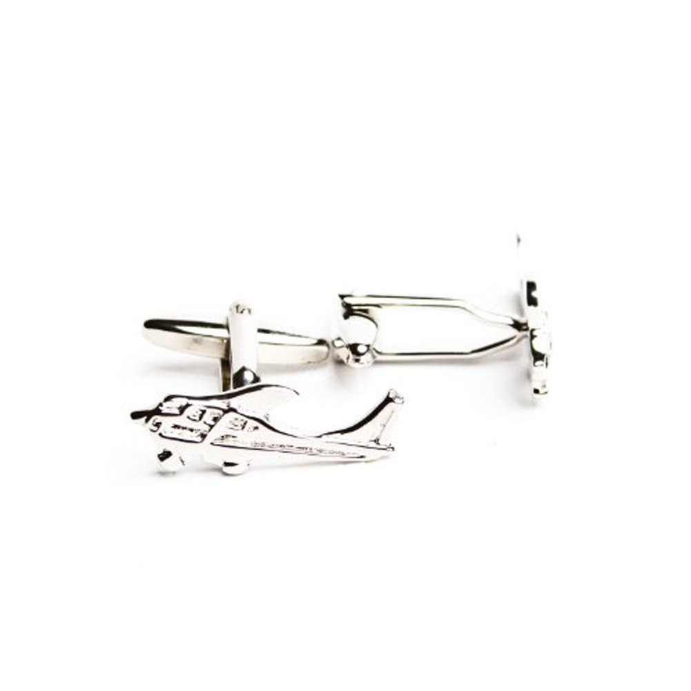 Silver Cessna Skycatcher Aeroplane Cufflinks Cuff Links Silver Cufflinks Plane Pilot Aviator Cuff Links Image 3