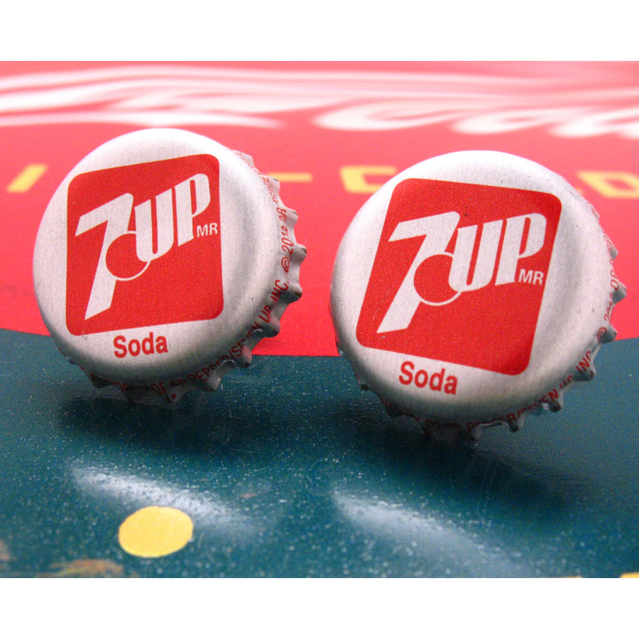 7up Cufflinks Vintage Bottle Cap Soda Drink Pepsi 7 UP Cuff Links Image 1