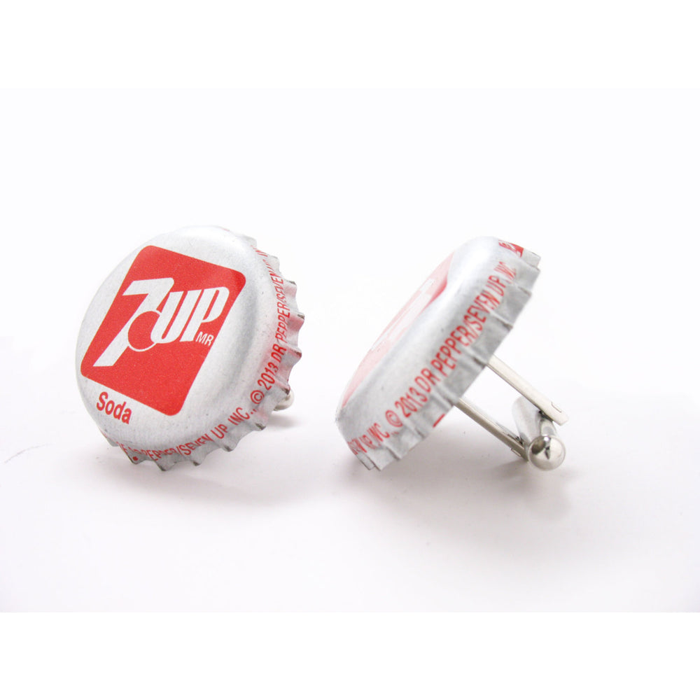 7up Cufflinks Vintage Bottle Cap Soda Drink Pepsi 7 UP Cuff Links Image 2