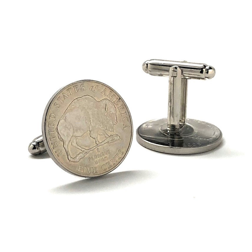 Birth Year US Buffalo Nickel Cufflinks uncirculated 2005 Specially United States Government Issue Coins Rare Coins Image 4