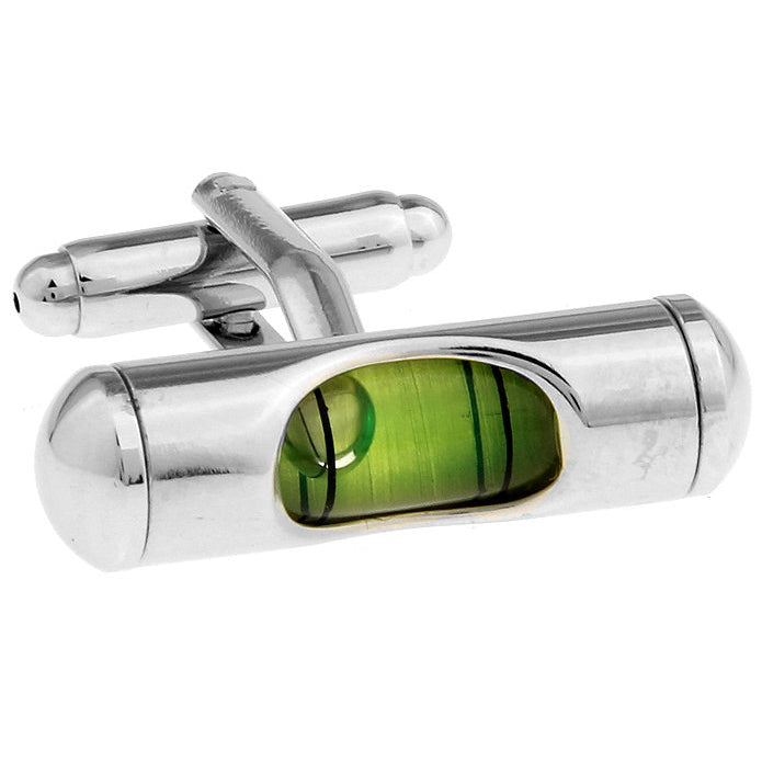 Level Cufflinks Unique Green Level Builder Construction Cufflinks Cufflinks Image 3