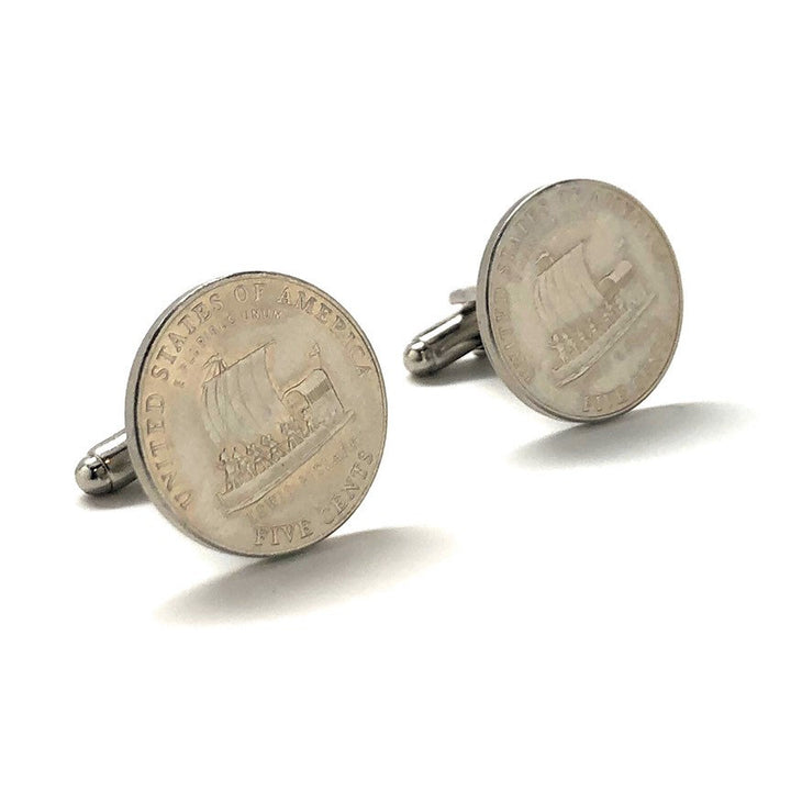 Birth Year US Louis and Clark Nickel Cufflinks uncirculated 2005 Specially United States Government Issue Coins Rare Image 1