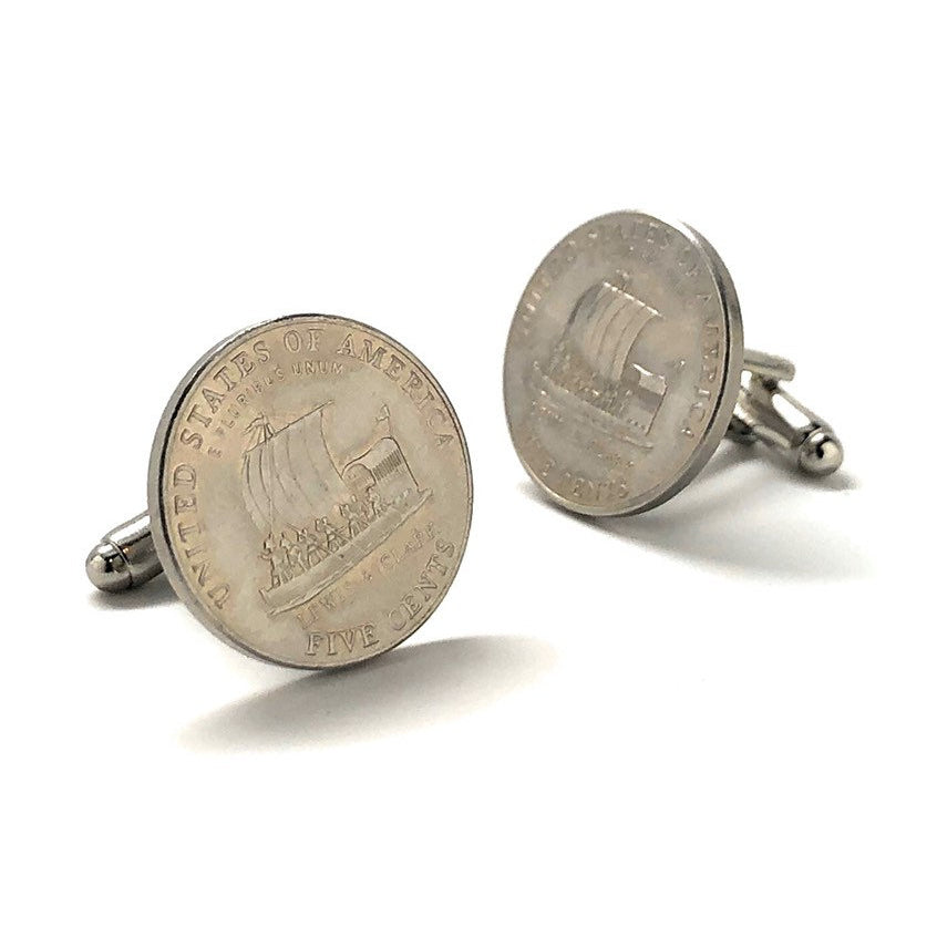 Birth Year US Louis and Clark Nickel Cufflinks uncirculated 2005 Specially United States Government Issue Coins Rare Image 2