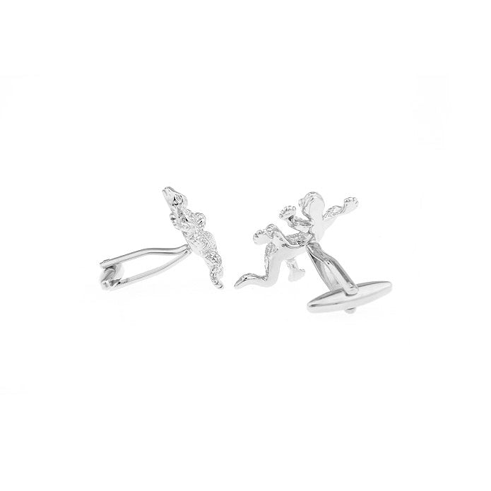 Unique Silver Gecko Lizard Cufflinks Cufflinks Image 2