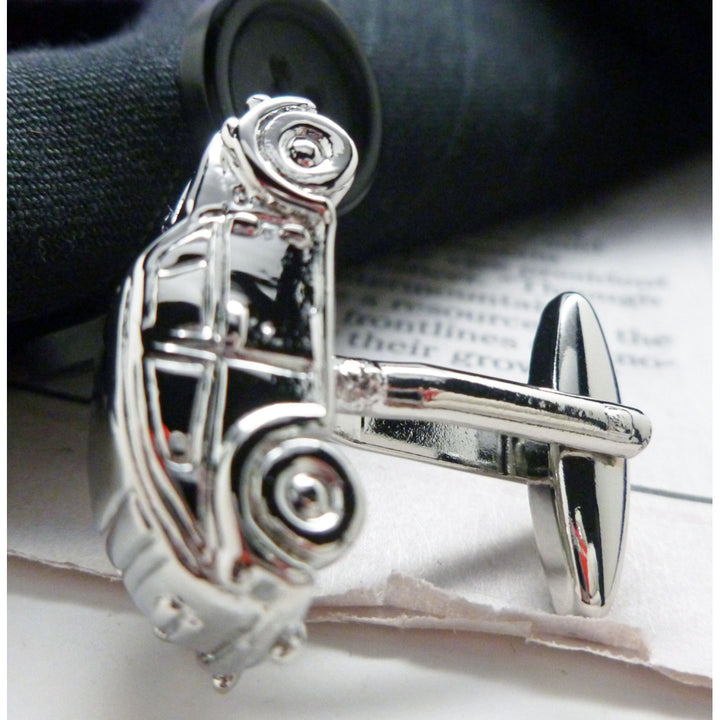 Fun Car Cufflinks Mirror Finish Classic Car Collection Bug Cuff Links Image 1