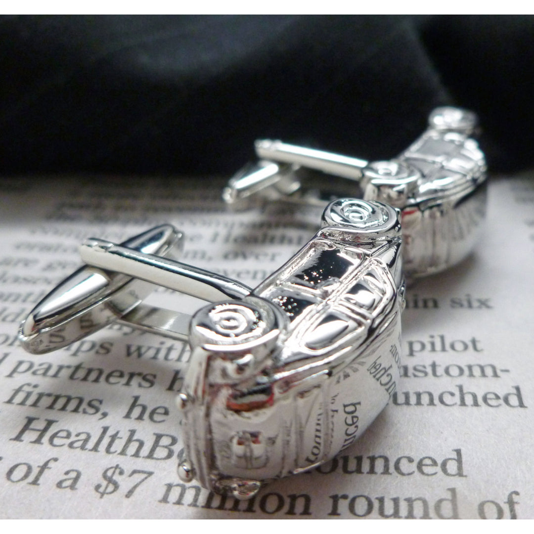 Fun Car Cufflinks Mirror Finish Classic Car Collection Bug Cuff Links Image 2