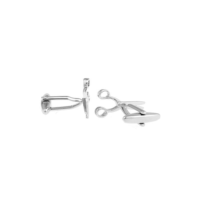 Scissors Cufflinks Silver Barber Hair Dresser Stylist Barber Shop Cuff Links Image 2