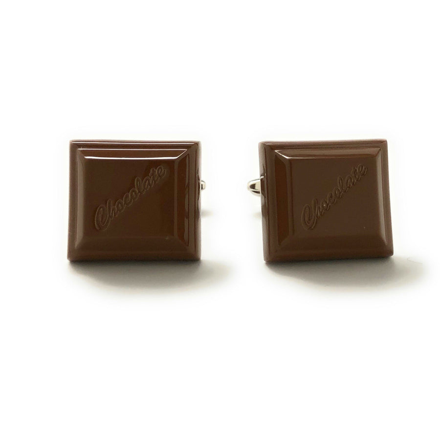 Milk Chocolate Cufflinks Everythings Better with Chocolate Lovers Delight Fun Cool Unique Cuff Links Candy Bar Gifts for Image 1