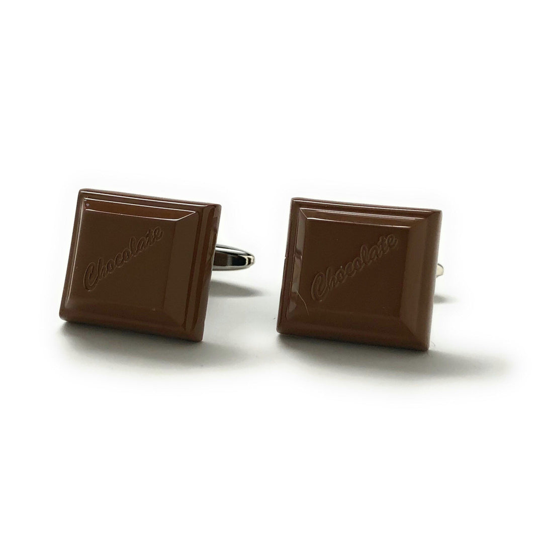 Milk Chocolate Cufflinks Everythings Better with Chocolate Lovers Delight Fun Cool Unique Cuff Links Candy Bar Gifts for Image 4