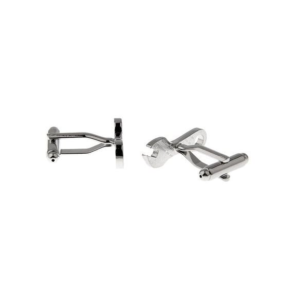 Silver Tools Cufflinks Wrench Cuff Links Mechanic Gears Auto Workshop Comes with Gift Box Image 2