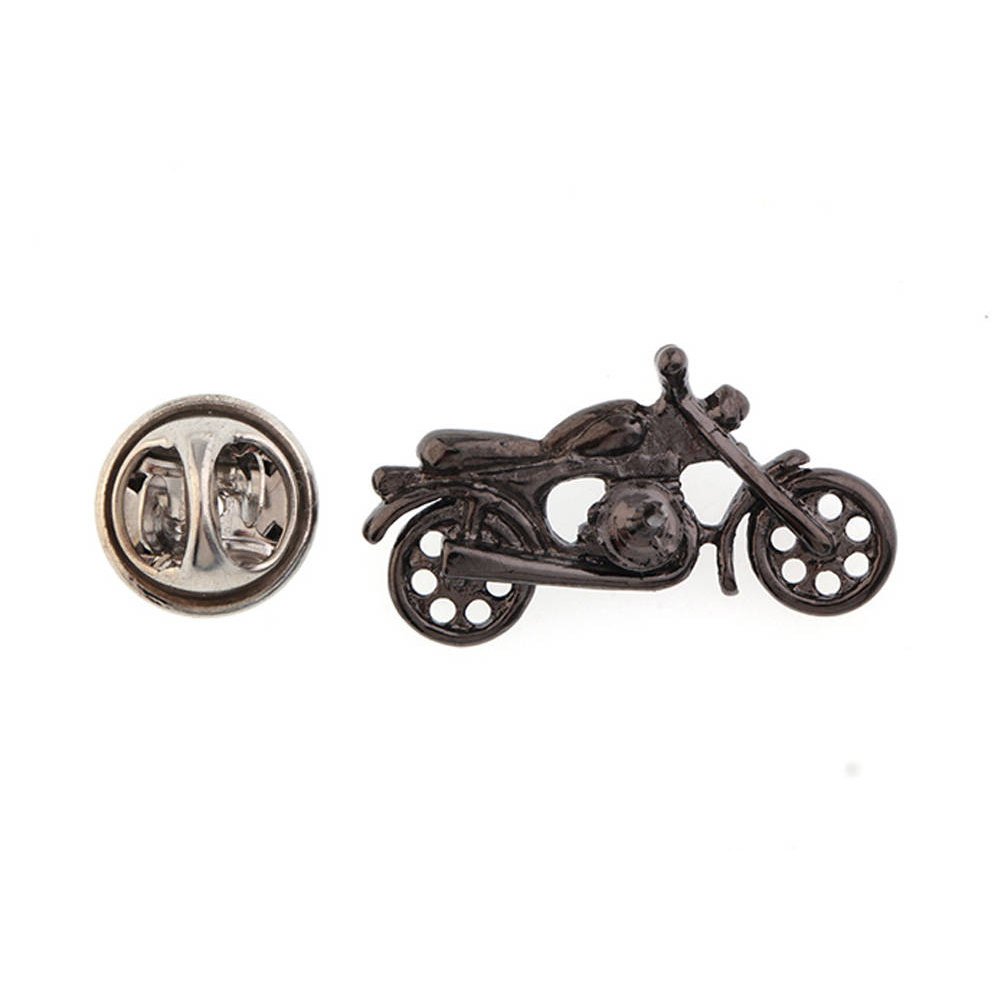 Motorcycle Lapel Pin Gunmetal Tone Easy Rider Collector Motorcycle Tie Tack Image 2