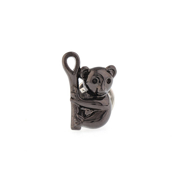 Enamel Pin Australia Koala Bear Lapel Pin Enamel Pin Gunmetal Tone Lucky Australian Koala Bear Tie Tack Image 1