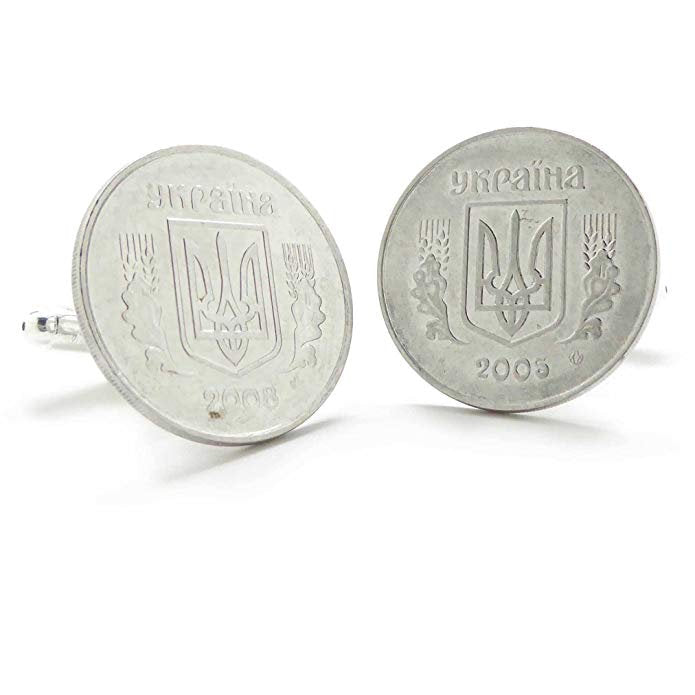 Birth Year Birth Year Ukraine Coin Cufflinks Cuff Links Eastern Europe Ukrainian Russia Kiev Kharkiv Coin Cufflinks Image 1