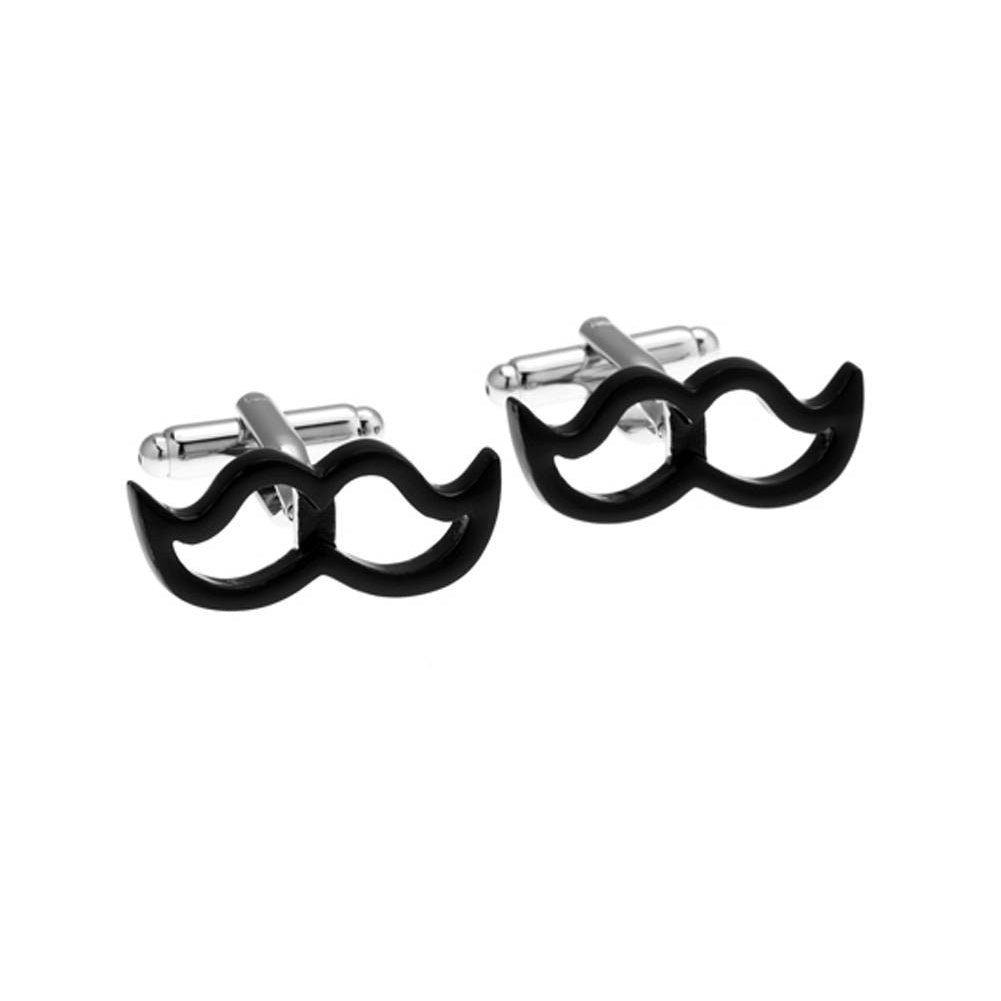 Like Papa Moustache Cut Out Cufflinks Gunmetal Beard Power Cuff Links Beard Whiskers Mustachio Husband Mustache Movember Image 1