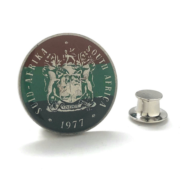 Birth Year Enamel Pin South Africa Coin Lapel Pin Tie Tack Hand Painted Travel Souvenir Enamel Coin Keepsakes Cool Fun Image 1