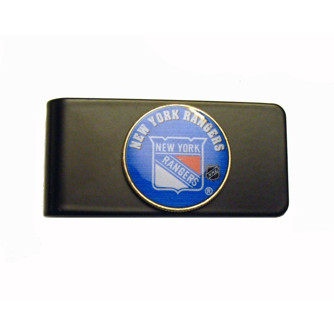 Money Clip Black Edition York Rangers NHL Hockey Made from US State Quarter One of a Kind Very Cool Present for Dad Image 3