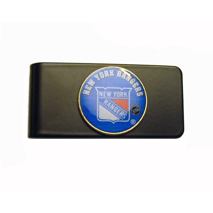 Money Clip Black Edition York Rangers NHL Hockey Made from US State Quarter One of a Kind Very Cool Present for Dad Image 3