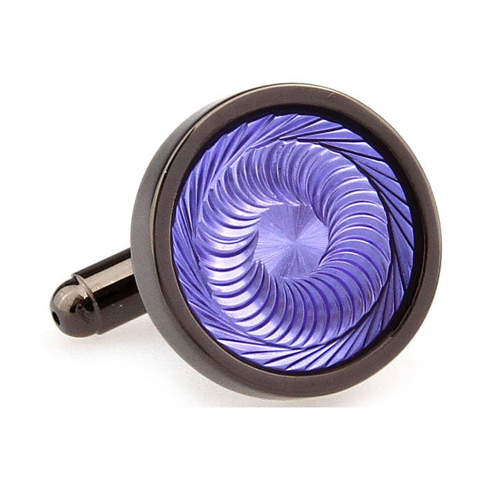 Cufflinks Gunmetal Purple Mind Bender Maze Cufflinks Cuff Links Image 1