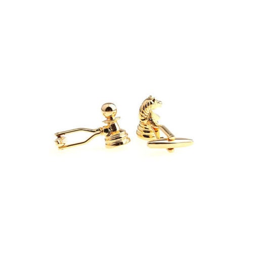 Chess Piece PlayGold Pawn to Knight Cufflinks Cuff Links Game Cufflinks Cuff Links Cool Guy Gifts Lucky Cufflinks Retro Image 2