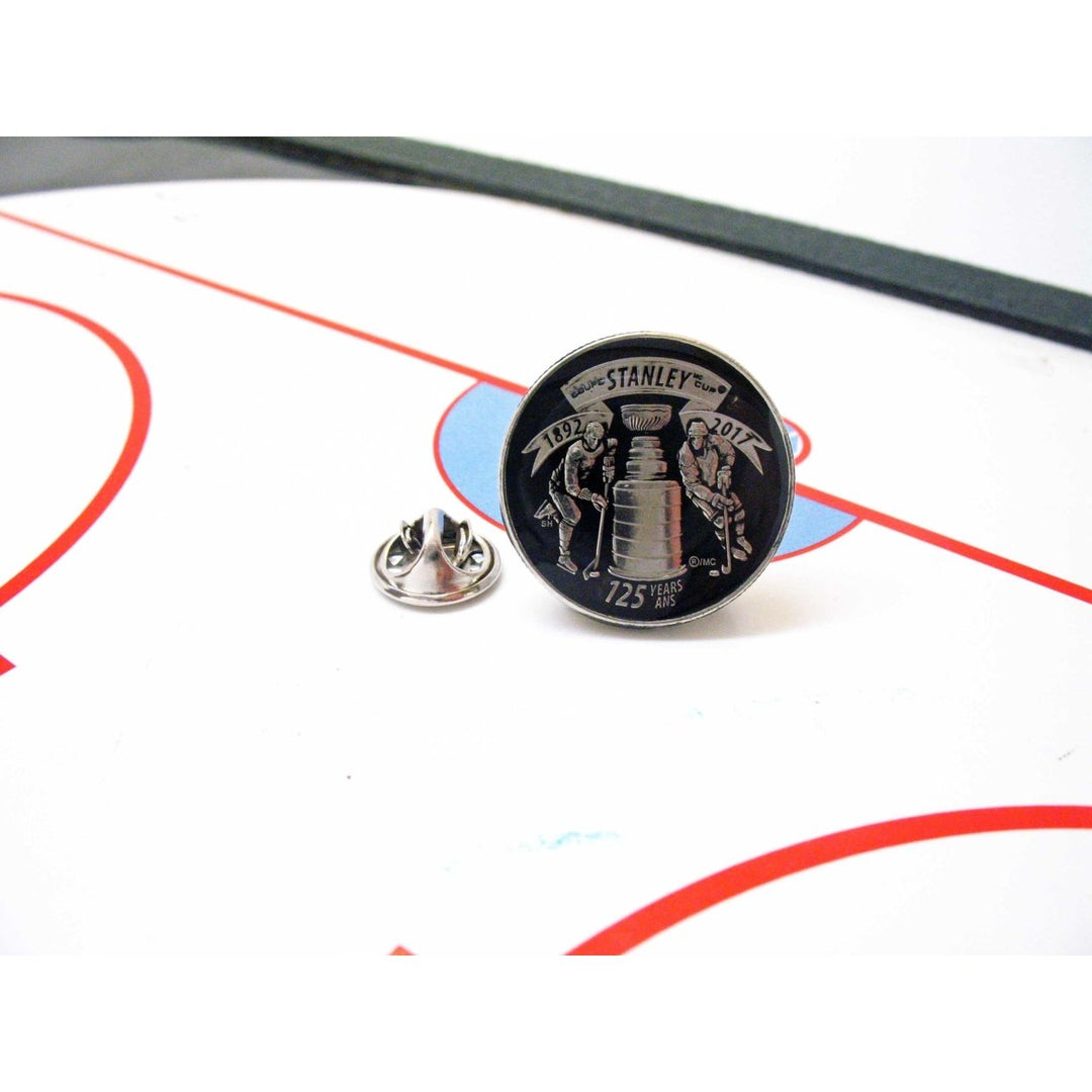 Enamel Pin Stanley Cup Collectors Lapel Pin Enamel Coin Hockey Gifts Hand Painted Black Royal Canadian Mint 125 Image 3