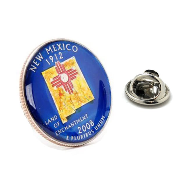 Enamel Pin Hand Painted Mexico State Quarter Enamel Coin Lapel Pin Tie Tack Collector Pin Travel Souvenir Coins Cool Image 1