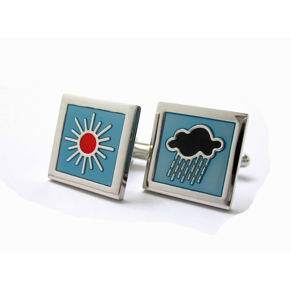 Weather Cufflinks Sunshine Sunny Cloudy Storm News Anchor Weatherman Weather woman Meteorologists Cuff Links Predict Image 2