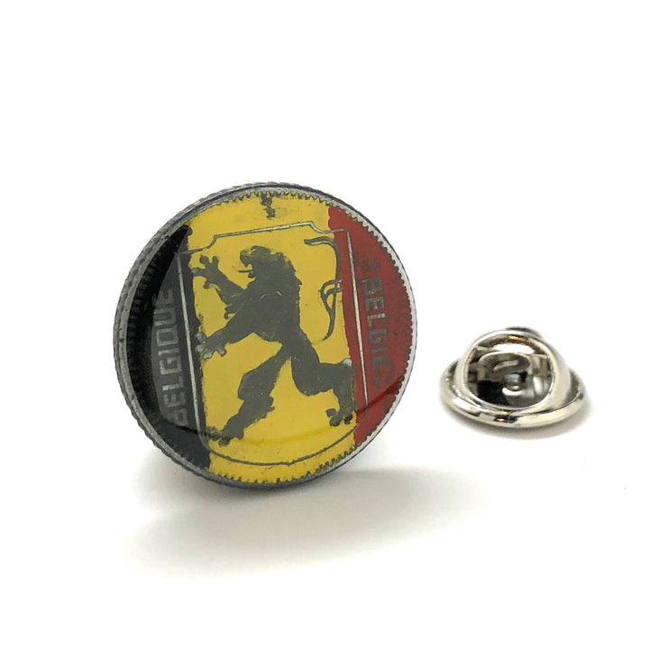 Enamel Pin Collector Hand Painted Belgique Enamel Coin Lapel Pin Tie Tack Travel Souvenir Coins Keepsakes Cool Fun Comes Image 1