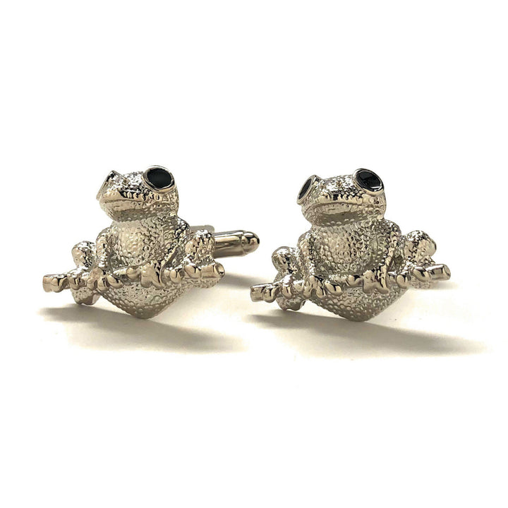 Tree Frog Cufflinks Silver Tone Big Fun Amazon Frog Cuff Links Image 4