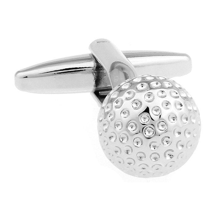 Classic Golf Ball Cufflinks Silver Golfball Cufflinks Cuff Links Image 1