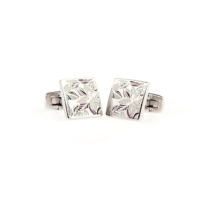 Beautiful Hawaii Take Me on Vacation Purple Hawaiian Island Cufflinks Cuff Links Image 2