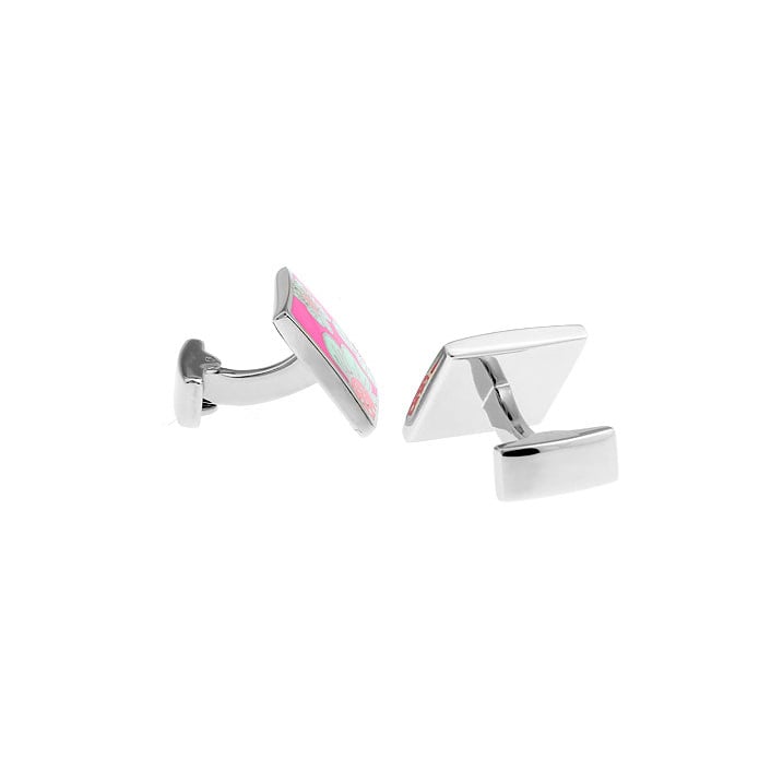 Pink Mountain Daisy Cufflinks Cuff Links Image 3