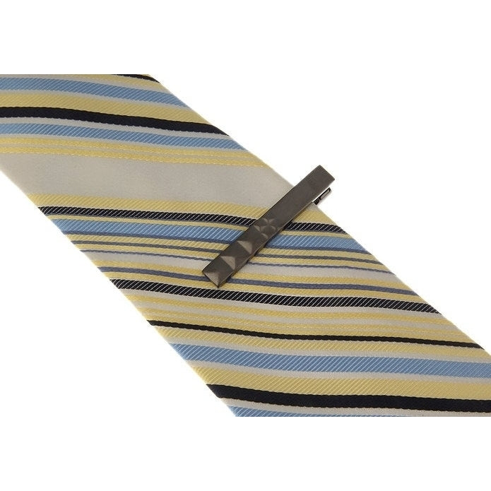 Gunmetal Tie Clip Santa Fe Southwestern Raised Pattern Tie Clip Men Tie Bar Image 4