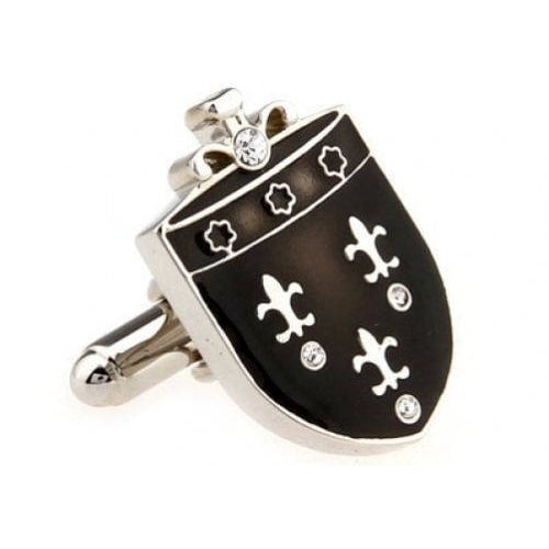 Three Kings Cufflinks Antique Shield Royal Fleur de lis France Knight Cufflinks Cuff Link Image 1