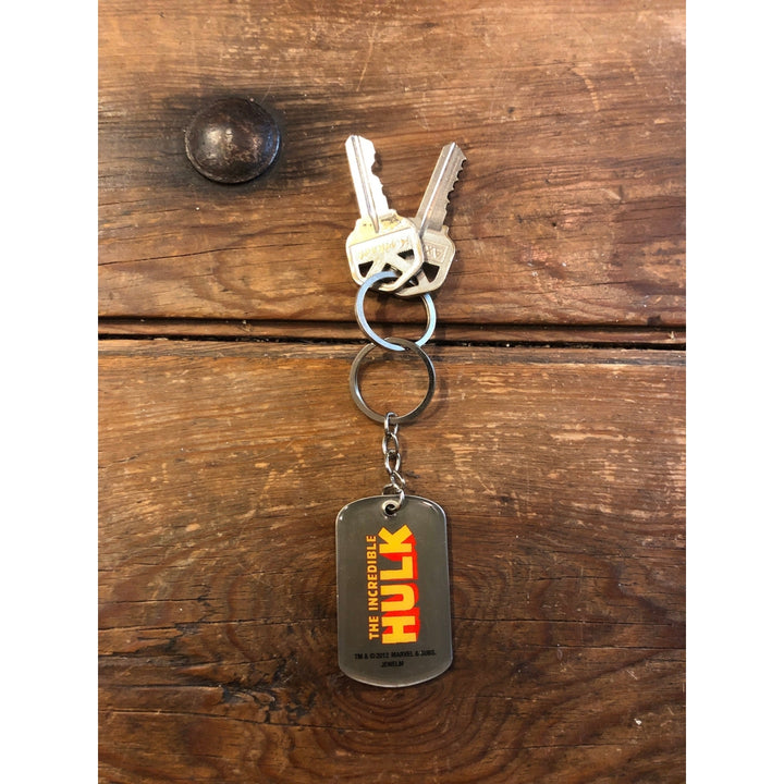 Keychain The Incredible Hulk Dog Tag Marvel Comics Key Ring Hero Dogtag vintage jewelry Image 3