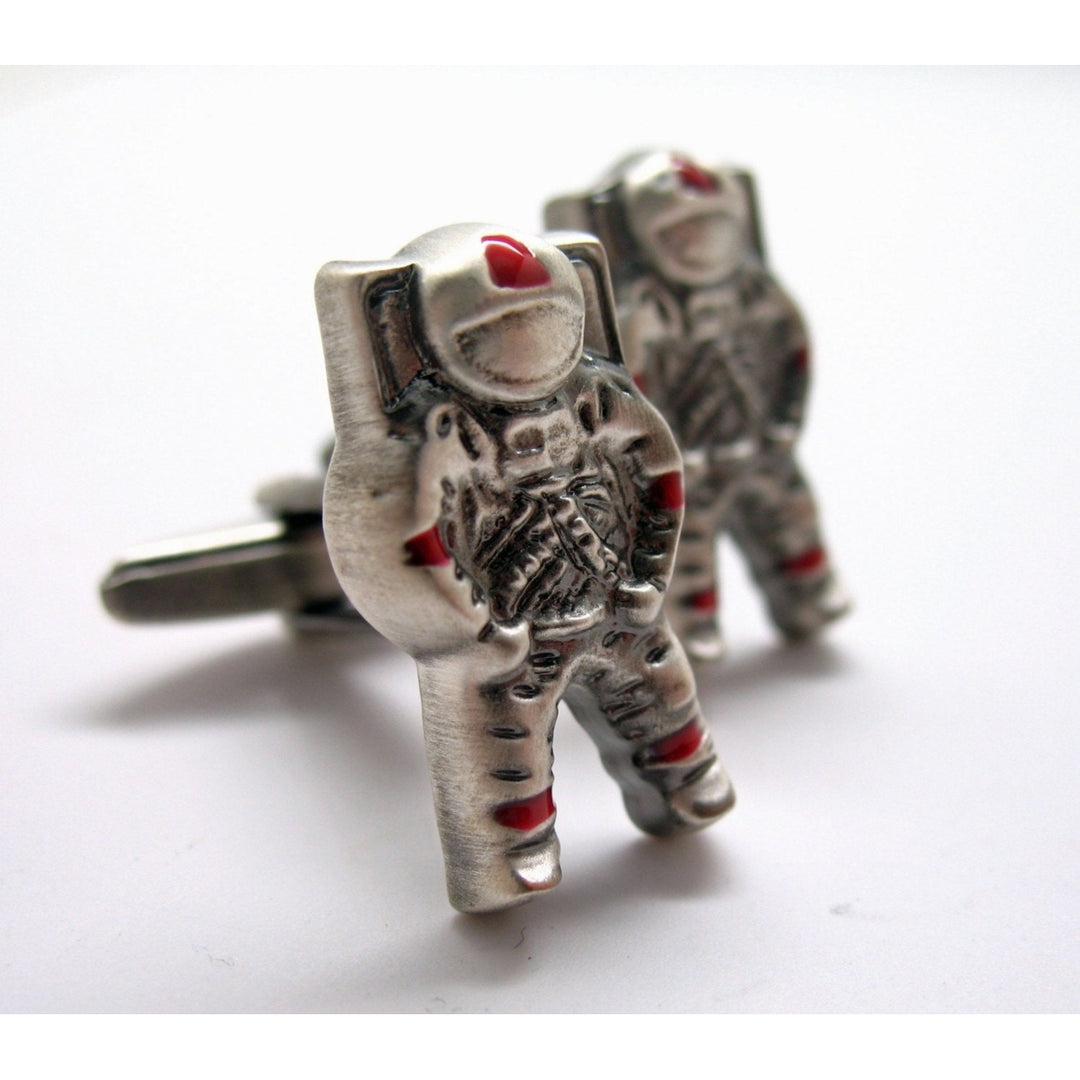 Rocket Man Cufflinks Gravity Deifying Astronaut Cosmonaut Space Man Cuff Links Image 1