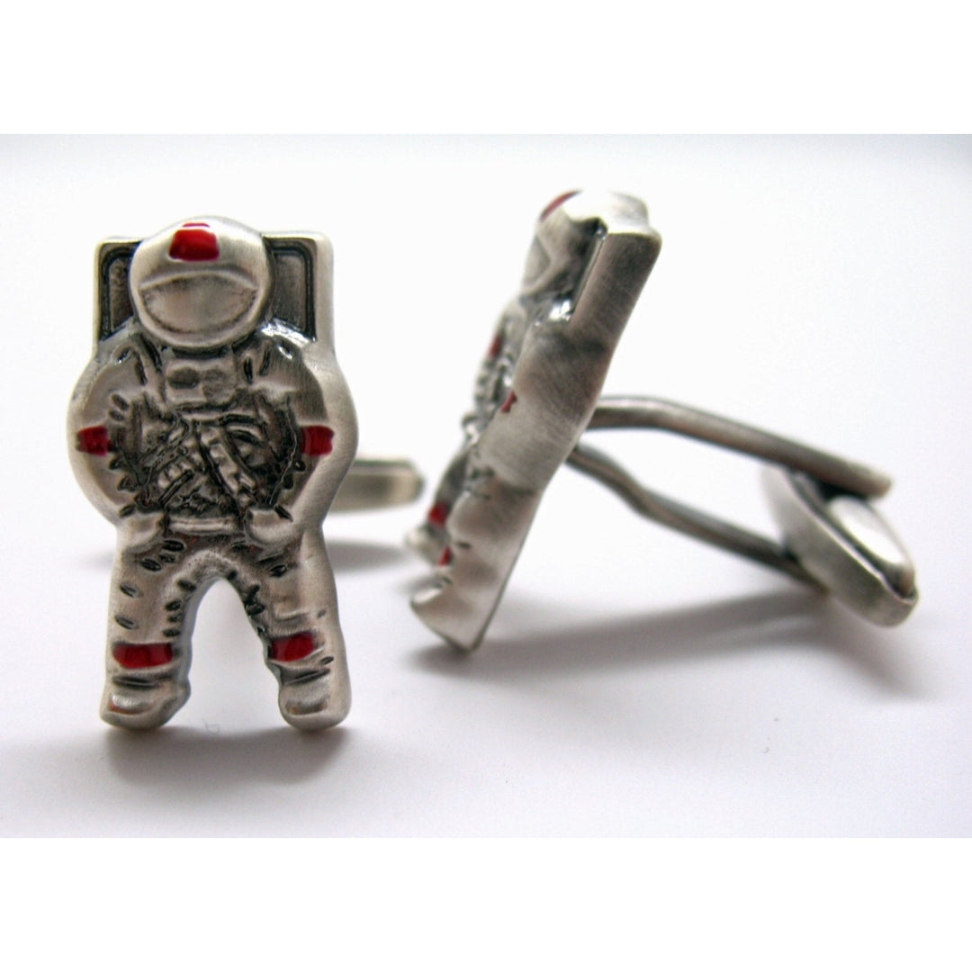 Rocket Man Cufflinks Gravity Deifying Astronaut Cosmonaut Space Man Cuff Links Image 3