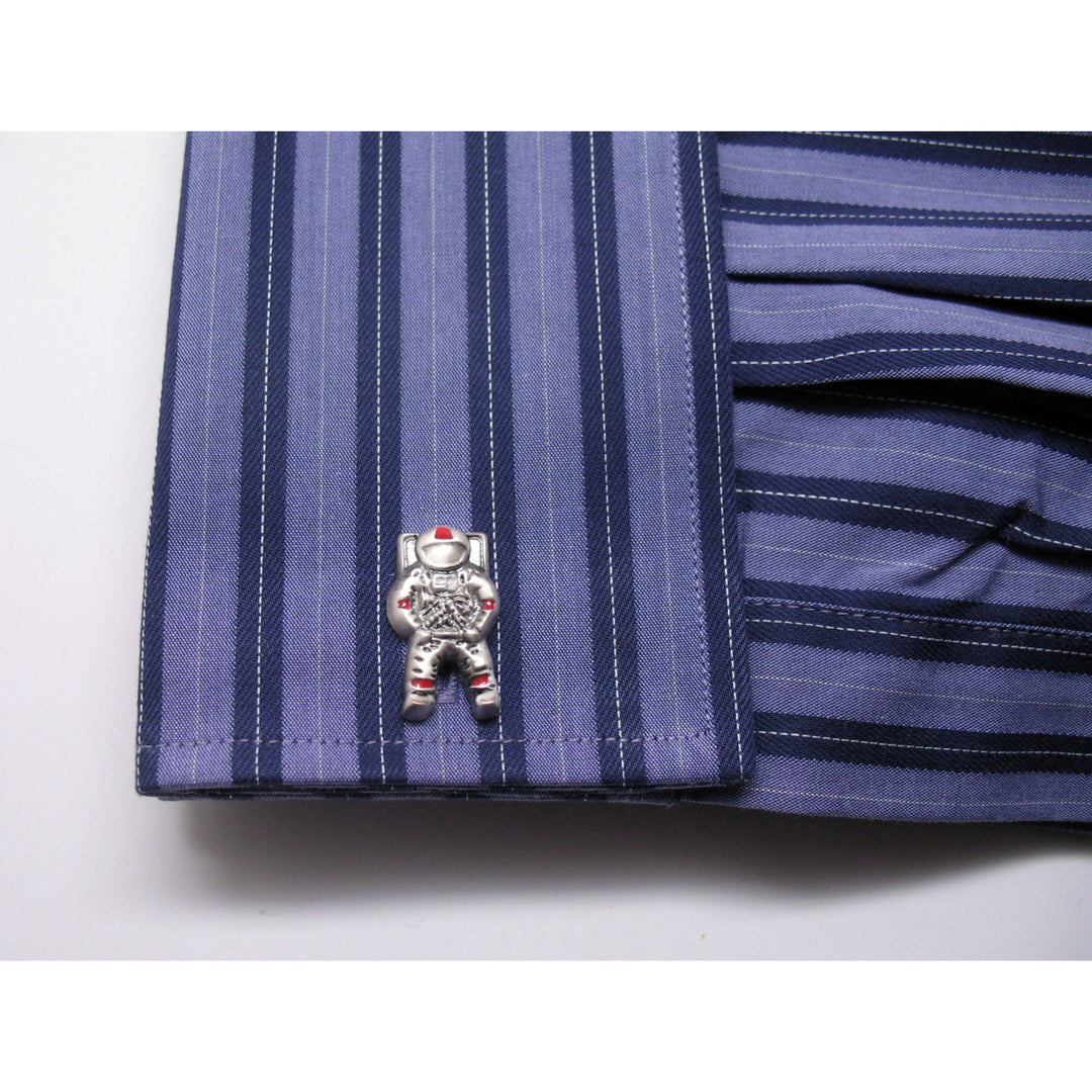 Rocket Man Cufflinks Gravity Deifying Astronaut Cosmonaut Space Man Cuff Links Image 4