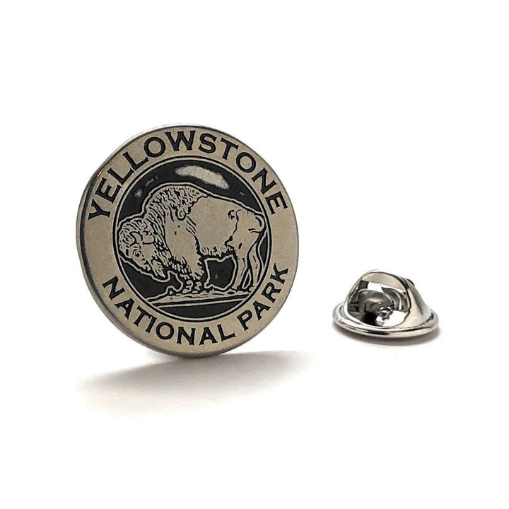 Enamel Pin Lapel Pin Yellowstone World Famous Buffalo Token Tie Tack Old Transit Tokens Classic Yellow Stone National Image 1