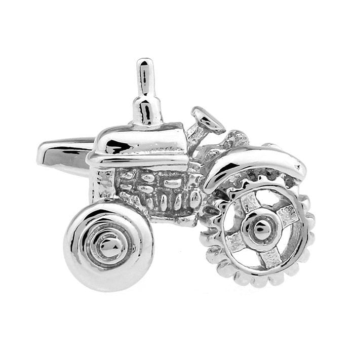 Silver Tractor Cufflinks Gifts for Dad Cuff Links Farmer Farm Agriculture Personalized Gifts Americas Heartland Image 3