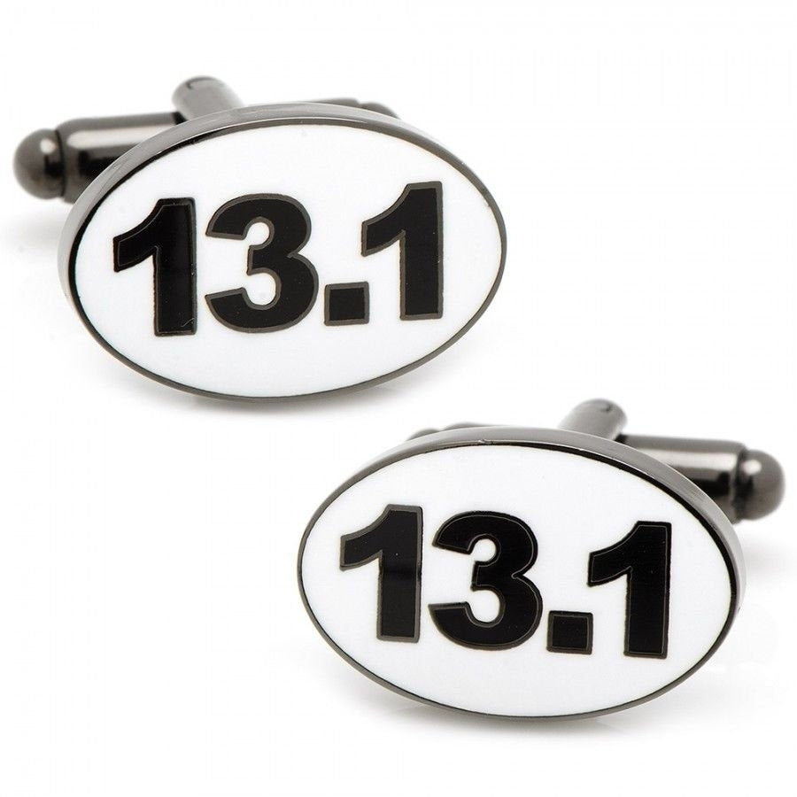 Half Marathon Cufflinks Finisher Cufflinks Marathon Runner Love to Run Cuff Links Image 1