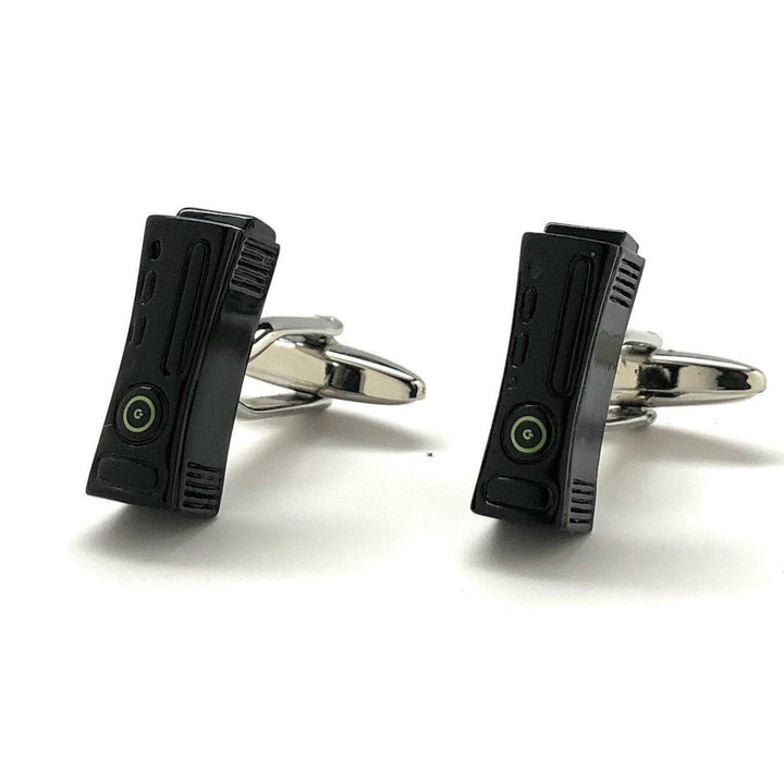 Cufflinks Video Game Console Black Edition Video Gamer Cuff Links Fun Nerdy Cool Unique Comes with Gift Box Image 3