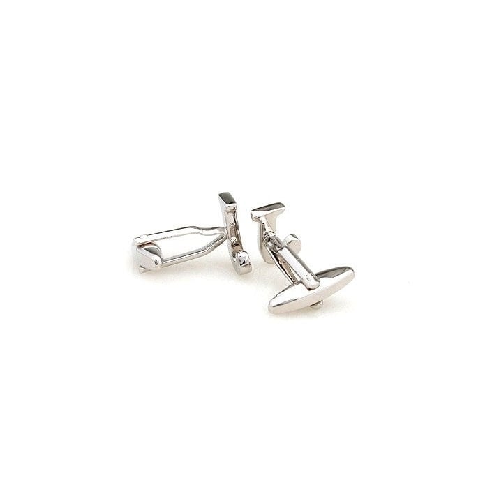 Classic "J" Cufflinks Silver Tone Initial Alaphabet Cut Letters J Cuff Links Groom Father Bride Wedding Box Fathers Day Image 3