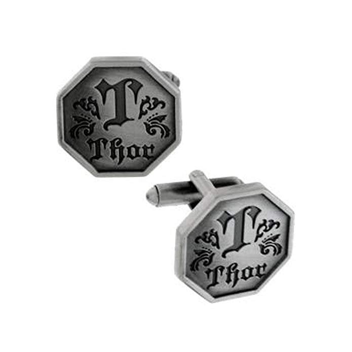 Enamel Vintage Thor T Cufflinks Super Hero Cuff Links Husband Gifts for Dad Gifts for Him Image 1