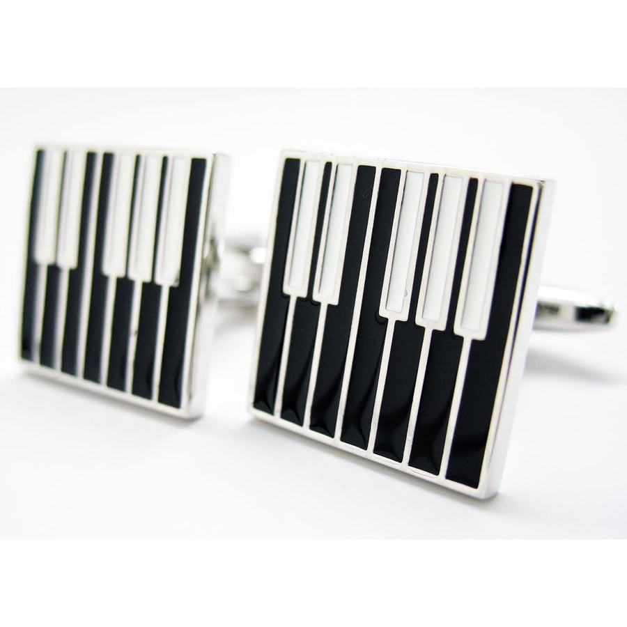 Black and White in Harmony Piano Keys Music Cufflinks Cuff Links Image 1